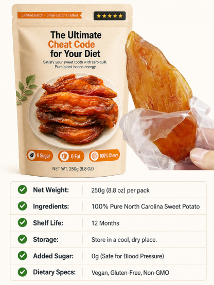  ✨【Available Only 20 Days/Year】🍠Our Zero Sugar Double-Steamed Sweet Potato is freshly picked, perfectly steamed, and naturally sweet with zero added sugar. 🚫🍭