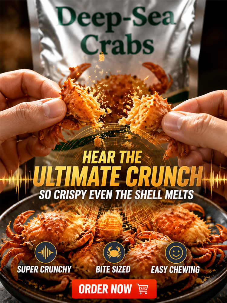 【 TODAY ONLY: Buy 1 Get 1 Free!】🦀【 TODAY ONLY: $8/Large Bag!】👉Low-fat, crispy, ready-to-eat crab meat snacks