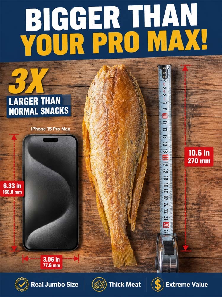 🐟【 TODAY ONLY: Buy 1 Large Bag Get 1 Large Bag Free! 】👉 Ready-to-eat crispy and delicious dried yellow croaker ❤ Non-fried, low-calorie