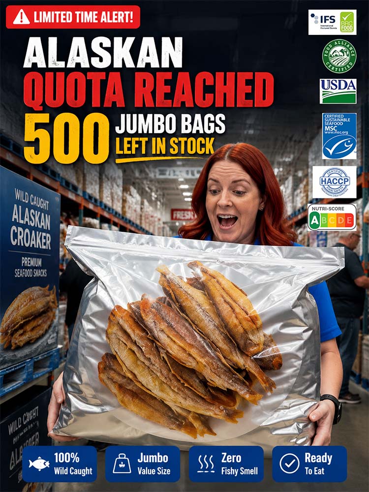 🐟【 TODAY ONLY: Buy 1 Large Bag Get 1 Large Bag Free! 】👉 Ready-to-eat crispy and delicious dried yellow croaker ❤ Non-fried, low-calorie