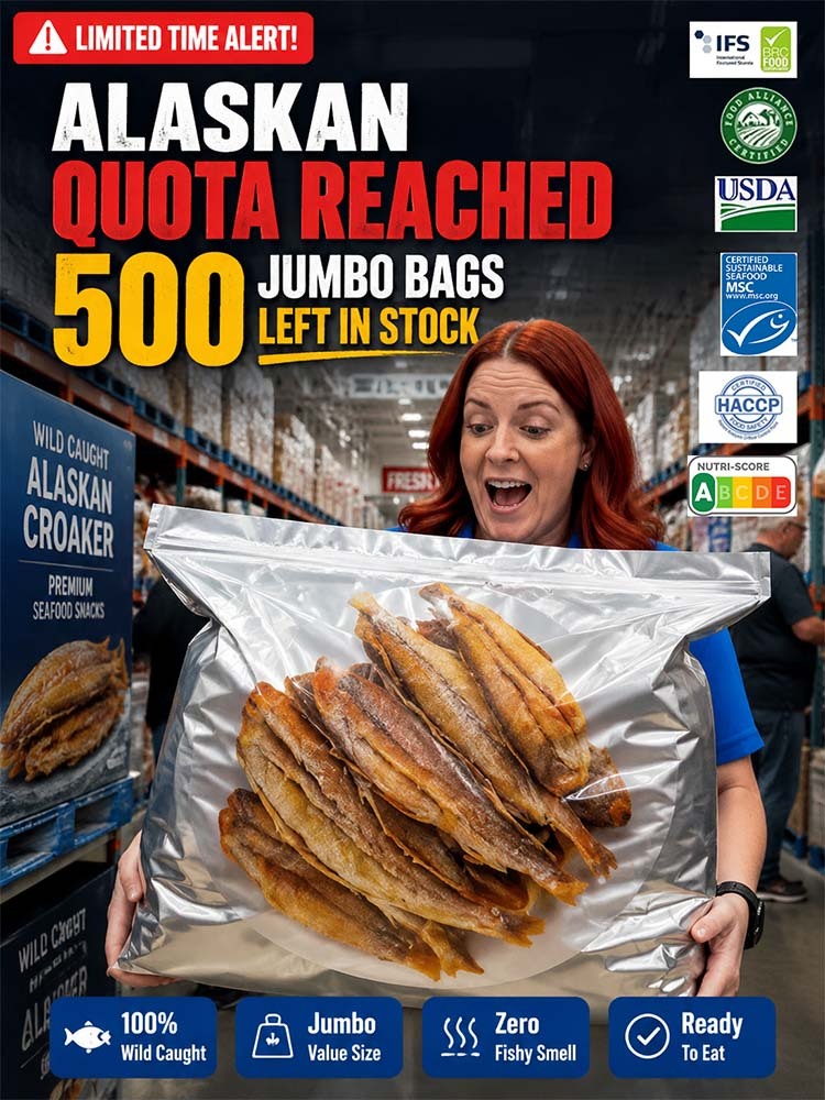 🐟【 TODAY ONLY: Buy 1 Large Bag Get 1 Large Bag Free! 】👉 Ready-to-eat crispy and delicious dried yellow croaker ❤ Non-fried, low-calorie