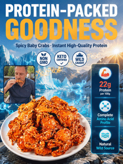 【 TODAY ONLY: Buy 1 Get 1 Free!】🦀👉Low-fat, crispy, ready-to-eat crab meat snacks