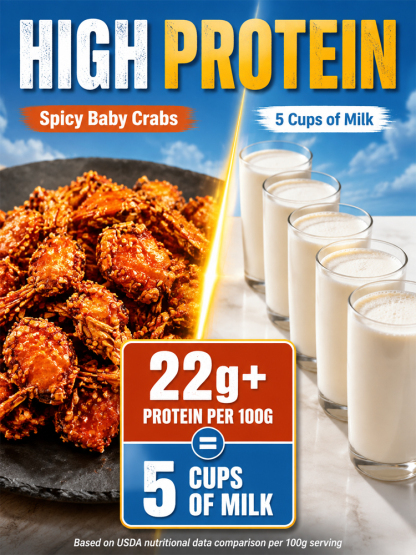 【 TODAY ONLY: BUY 1 GET 1 FREE!】Spicy Sea Crab Snacks🦀 - High in Protein, Low in Sodium