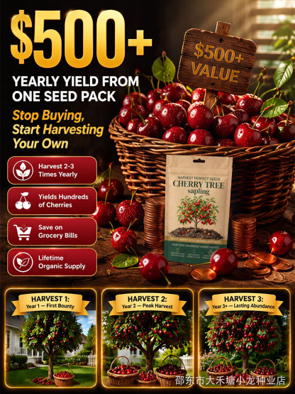 [100% Germination Guarantee] 4J XXL Regina Sweet Cherry Seeds | Carefully Selected Seeds with High Germination Rates | Bears Fruit Within One Year of Planting | Ideal for Balconies and Gardens | Cold-Hardy to -20°C 🍒