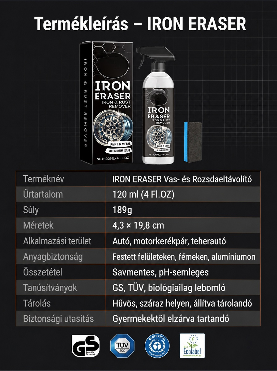【Savmentes, festékkímélő】60 másodperces rozsdaeltávolító tisztítóspray