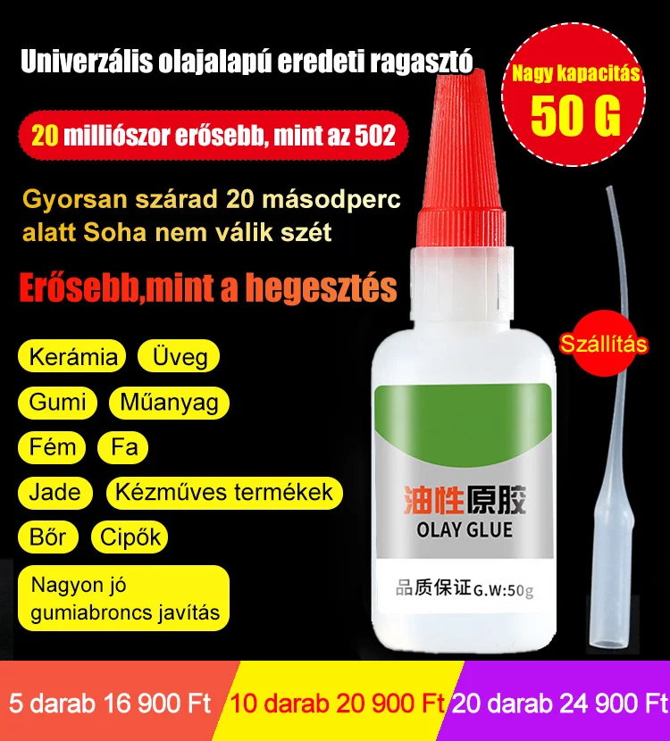 Multifunkcionális olaj alapú javító ragasztó