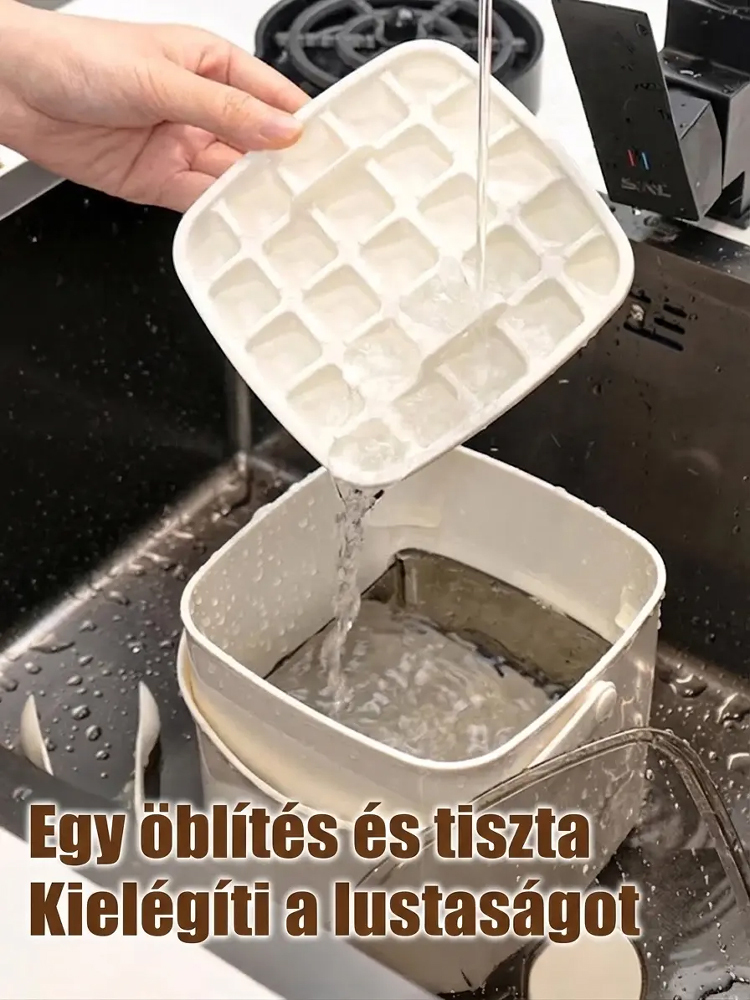 【Lusta ember eszköze】Nagy kapacitású jégkészítő eszköz, amely nem koszolja össze a kezed