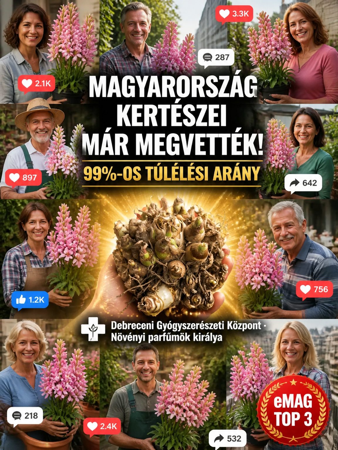 【Földhöz érve életre kel】Királyi szintű · Többszínű, telt szirmú esti tubarózsa gumó