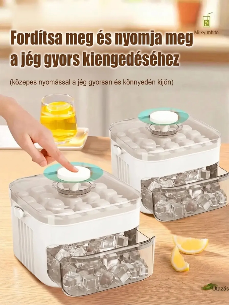 【Lusta ember eszköze】Nagy kapacitású jégkészítő eszköz, amely nem koszolja össze a kezed