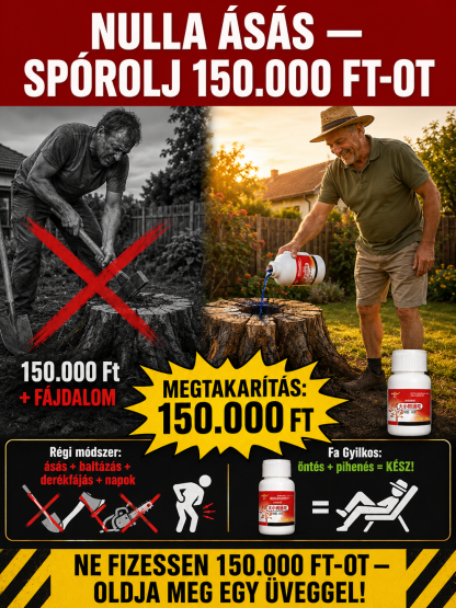 Fakivágásra és gyökérirtásra szolgáló speciális szer