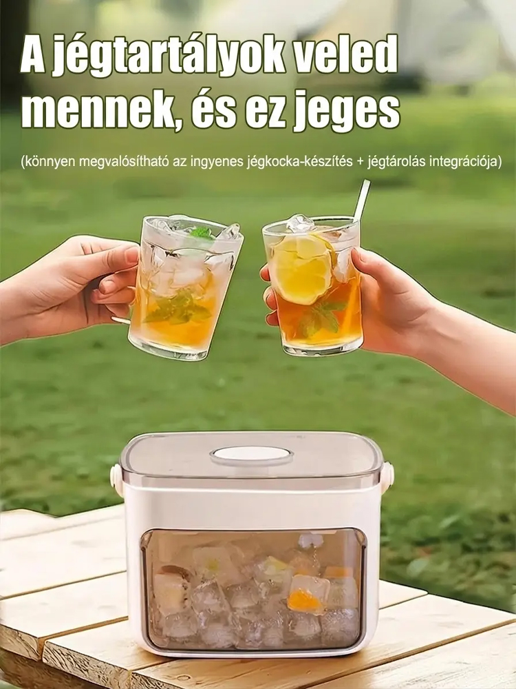 【Lusta ember eszköze】Nagy kapacitású jégkészítő eszköz, amely nem koszolja össze a kezed