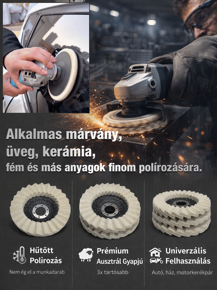 Profi Lamellás Csiszolókorong Autóhoz és Fémhez – Nano-Zirkónium Technológia | Karcolás- és Égésmentes Polírozás