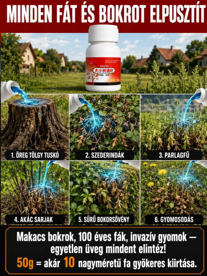 Fakivágásra és gyökérirtásra szolgáló speciális szer