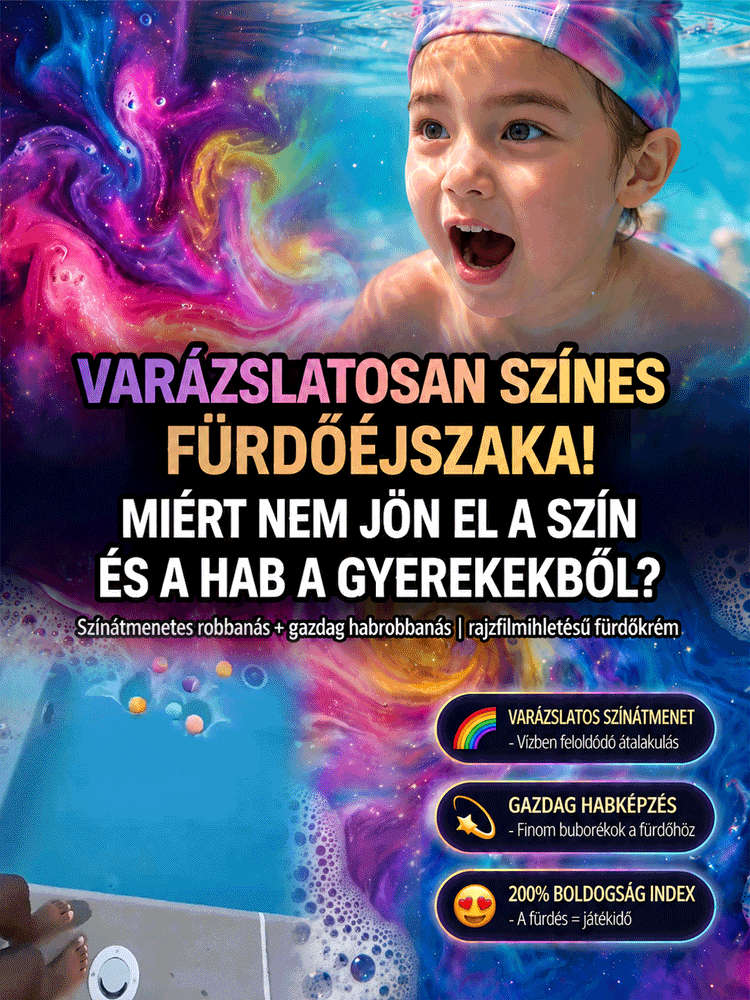 🔥Mágikus Gyermek Fürdőgolyó Vakdobozzal | Rejtett Játék & Színes Buborékok