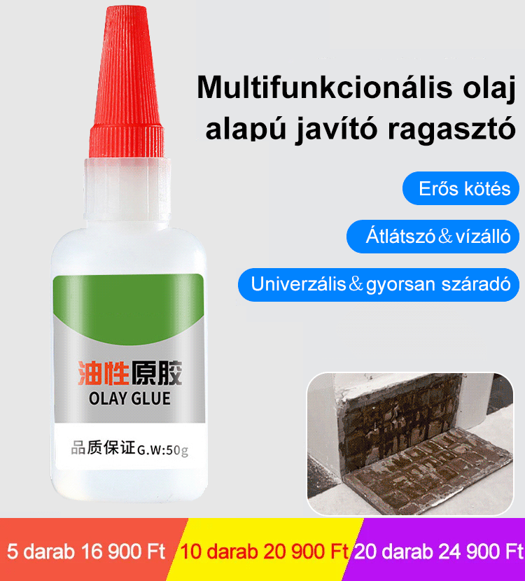 Multifunkcionális olaj alapú javító ragasztó