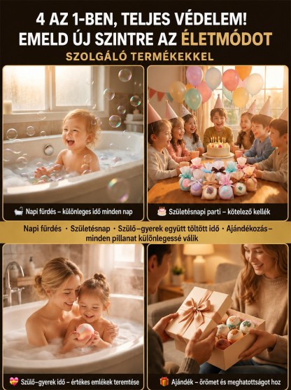 🔥Mágikus Gyermek Fürdőgolyó Vakdobozzal | Rejtett Játék & Színes Buborékok