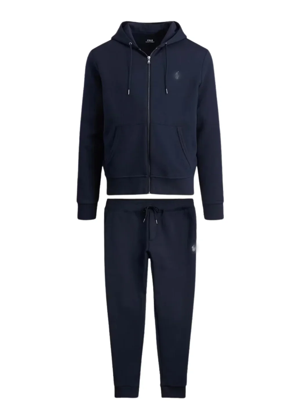 Casual hooded zipper jacket set