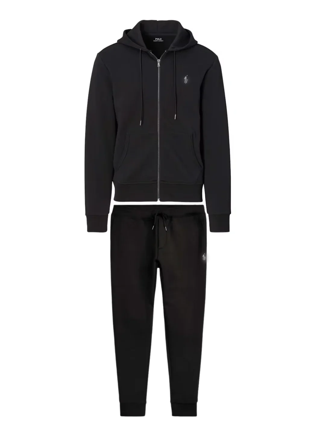 Casual hooded zipper jacket set