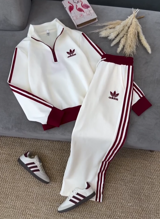 Final Sale 76% OFF | Unisex Track Suit – white/red