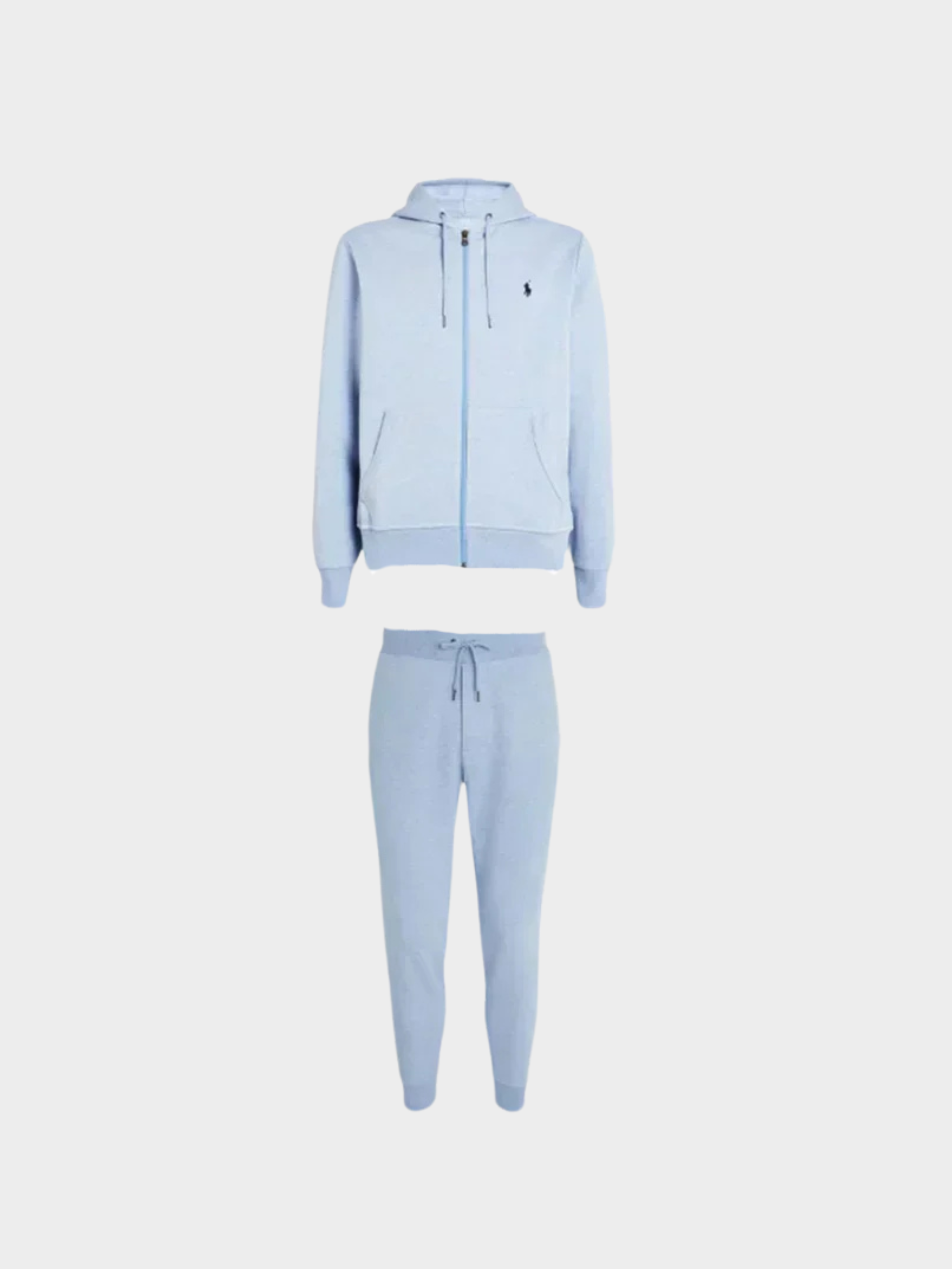 Casual hooded zipper jacket set