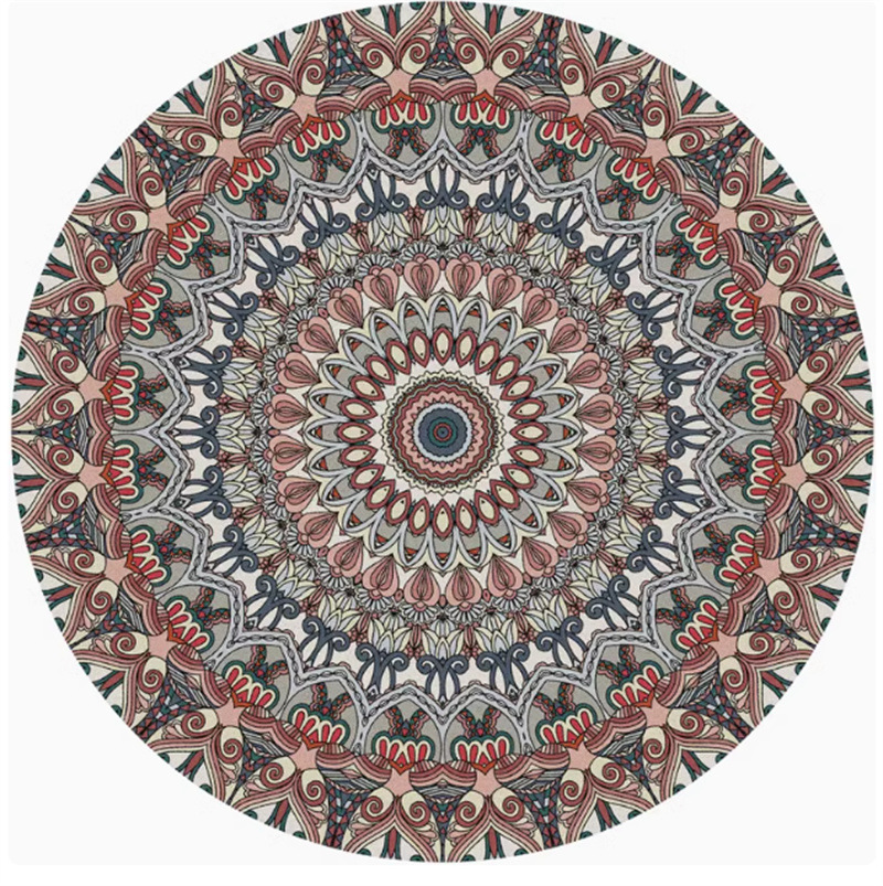 Bohemian round rug