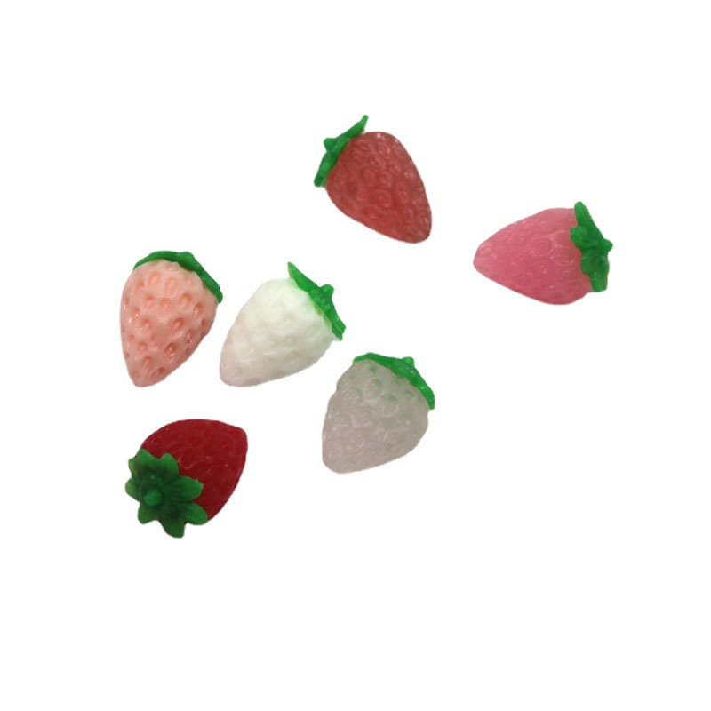Mini strawberry simulation soft gel decompression toy