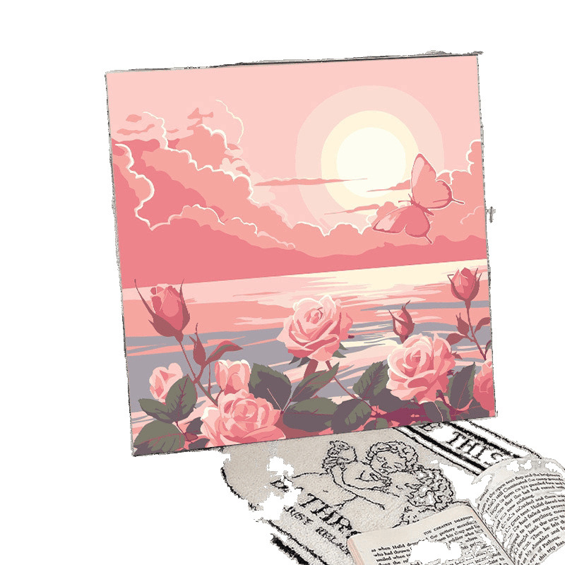 Digital painting rose hand painted oil painting