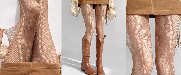 Free Gift-Brown Vintage Embossed Lace Socks