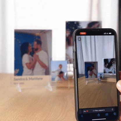 Custom Video Frame 3D Album Scannable AR Video Acrylic Plaque, A Unique Photo Gift to Record Beautiful Moments-Lovesyouforever
