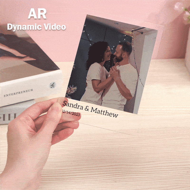 Custom Video Frame 3D Album Scannable AR Video Acrylic Plaque, A Unique Photo Gift to Record Beautiful Moments-Lovesyouforever