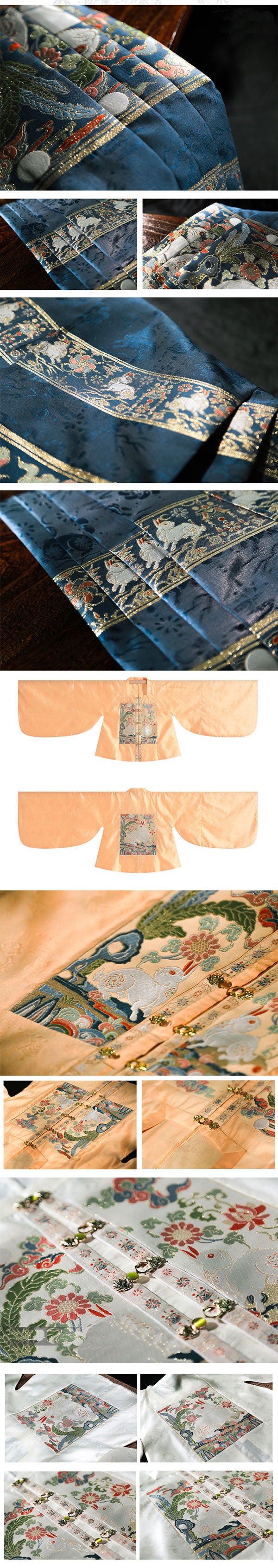 Jade Rabbit Gazing at the Moon - Ming Dynasty Style Hanfu Mamianqun Skirt Set