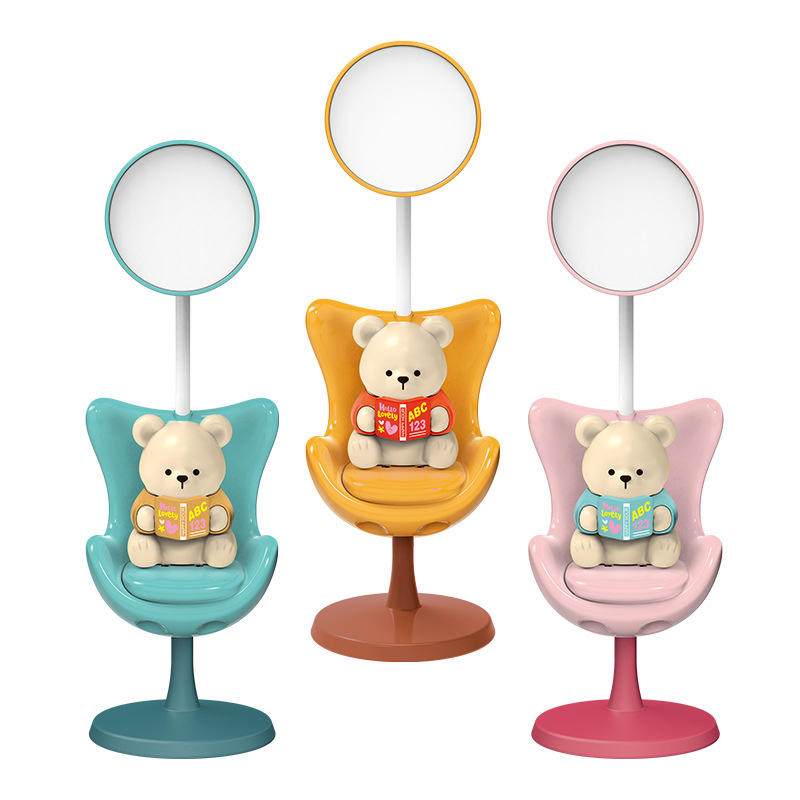 Cute Cartoon Bear Doll USB-Powered Button Control Table Lamp 