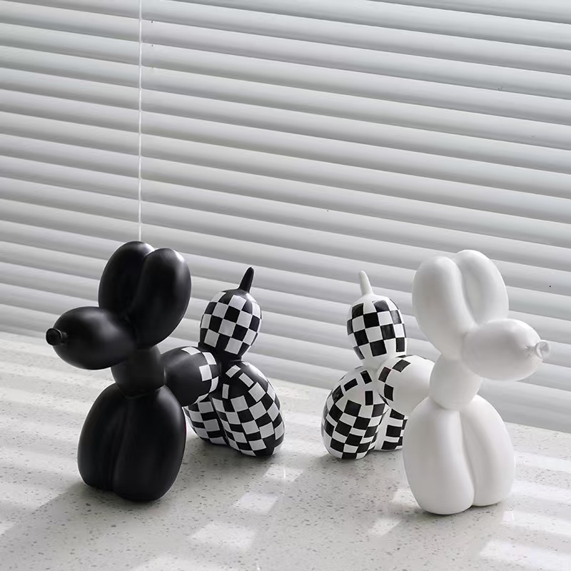 Resin craft balloon dog figurine TV cabinet wine cabinet living room 