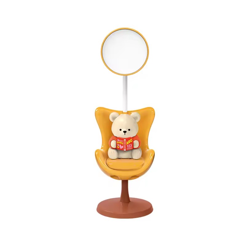 Cute Cartoon Bear Doll USB-Powered Button Control Table Lamp