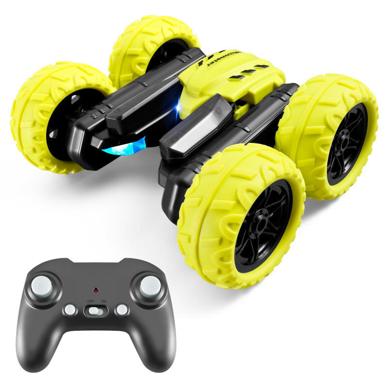 RC Stunt Car Double Sided Twist Car with LED Light Popular Decorative Remote Control Model