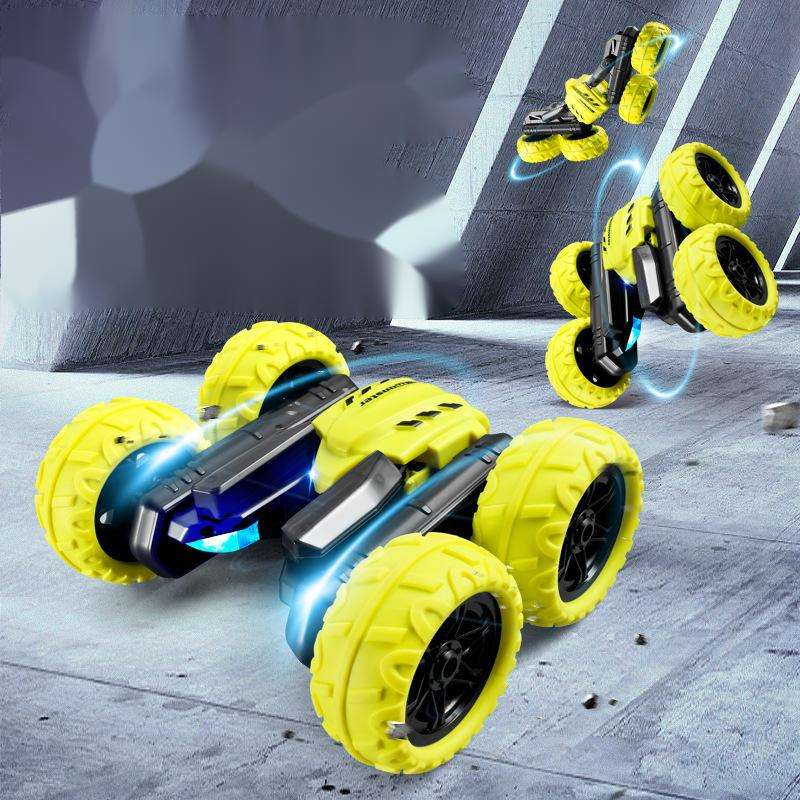 RC Stunt Car Double Sided Twist Car with LED Light Popular Decorative Remote Control Model