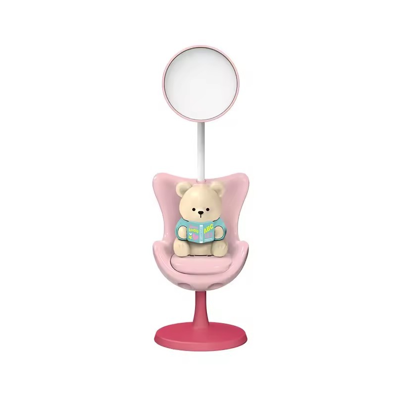 Cute Cartoon Bear Doll USB-Powered Button Control Table Lamp 