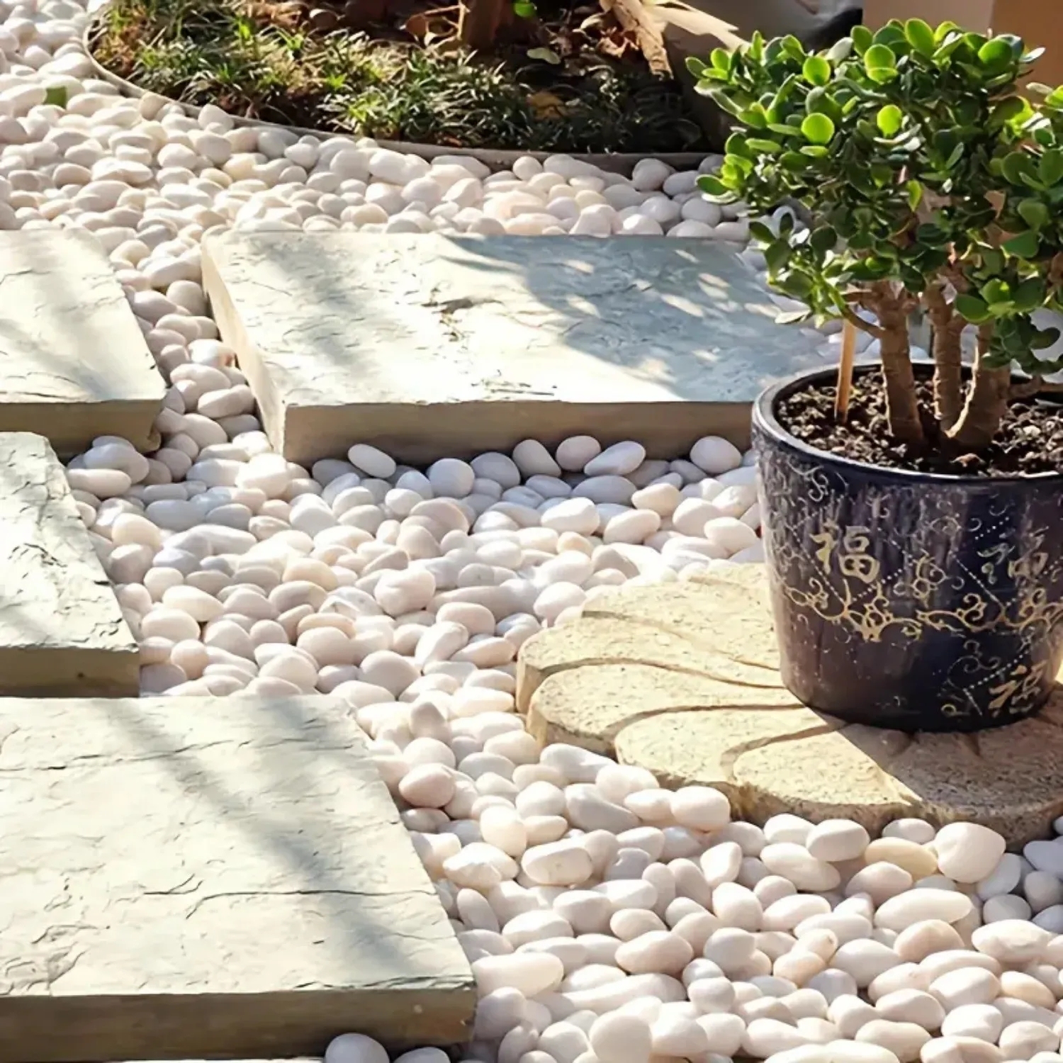 38lbs Decorative Garden Stone Outdoor Landscaping,Walkways,Yard 1-3 Inch Large Polished River Rocks