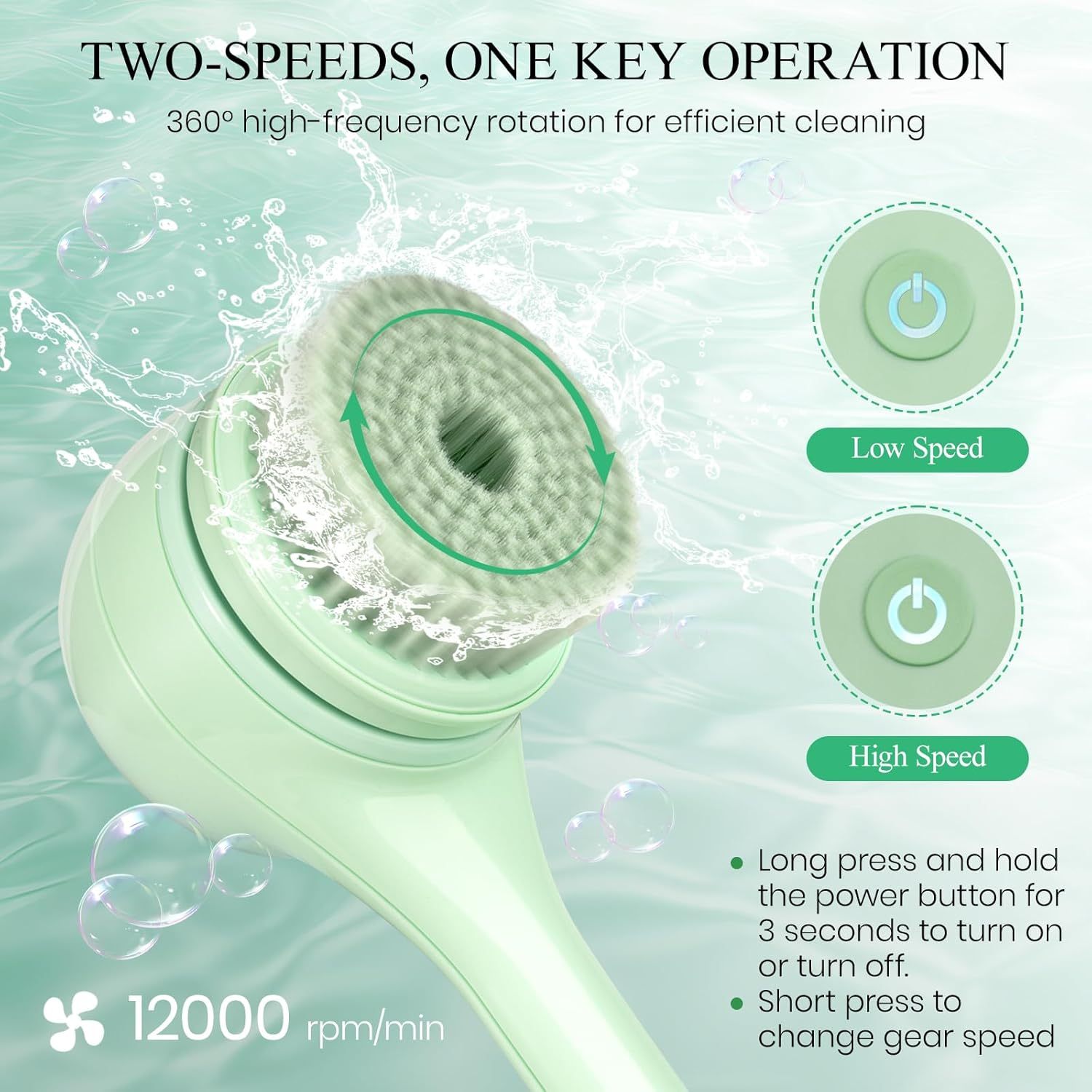 Electric body brush back brush