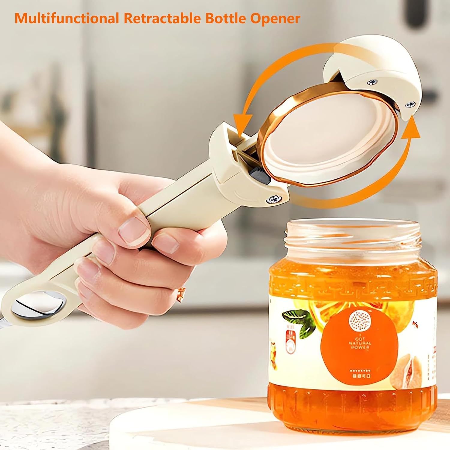 Multifunctional retractable bottle opener