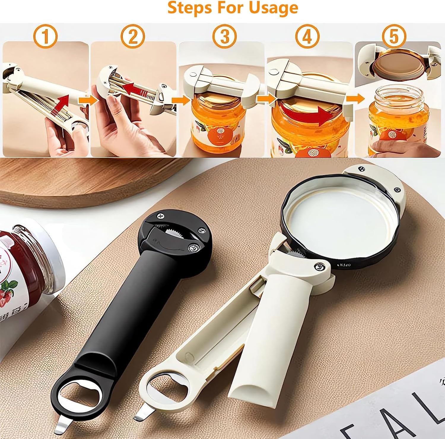 Multifunctional retractable bottle opener