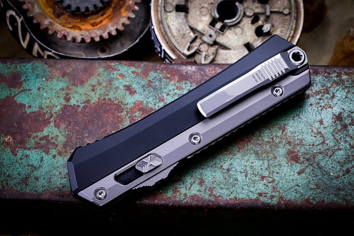 🔥Last Day Sale-Glykon OTF Automatic Knife Black Al + Ti (3.75
