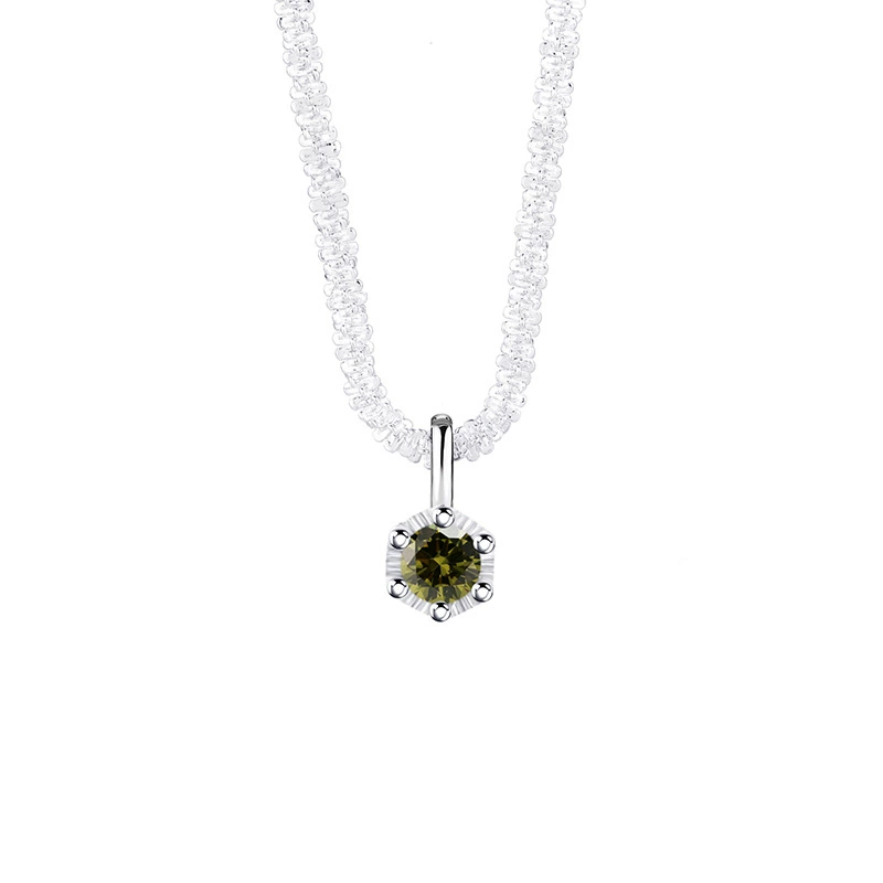 💎The meaning of moissanite necklace: The stars in the sky are not as bright as you.💎
