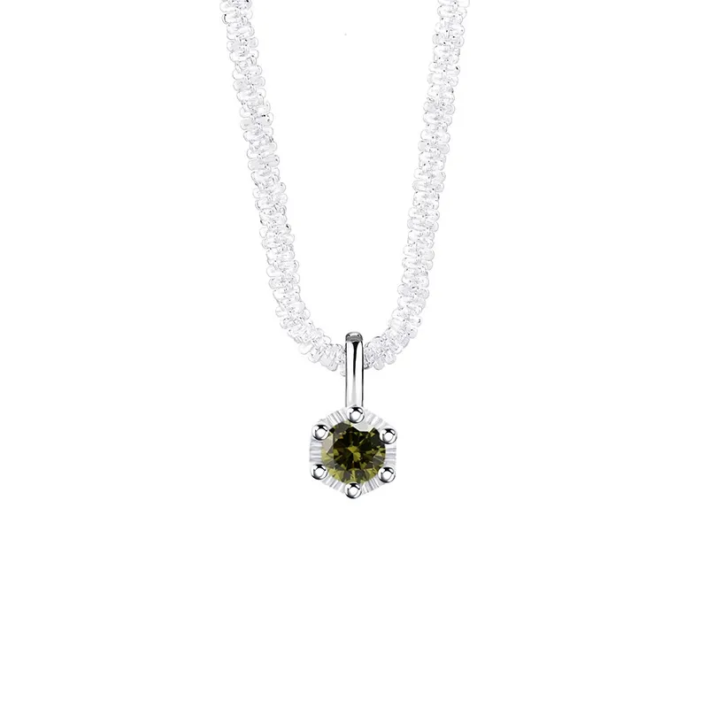 💎The meaning of moissanite necklace: The stars in the sky are not as bright as you.💎