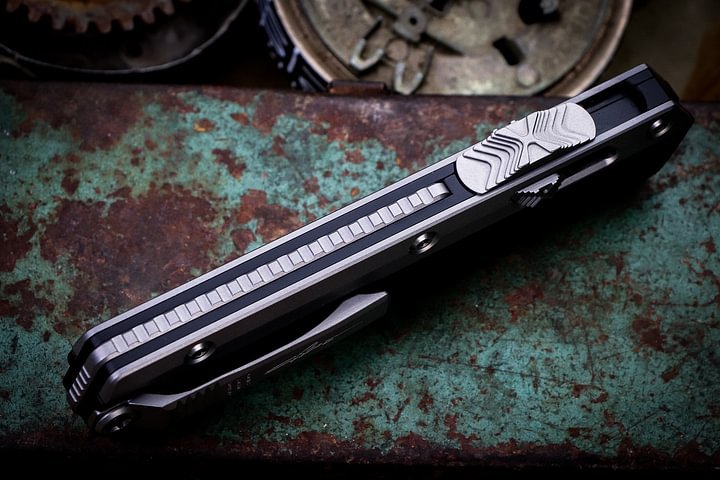 🔥Last Day Sale-Glykon OTF Automatic Knife Black Al + Ti (3.75