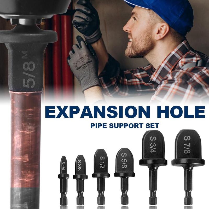 Product Introduction of Swaging Tool Drill Bit Set, 2024 New HVAC Repairing Set Air Conditioner Copper Pipe Reamer, Manual Pipe Swage Tool Drill Bit Soft Copper tubing 1/4''， 3/8''，1/2''， 5/8''，3/4''，7/8'' Bits Set 2