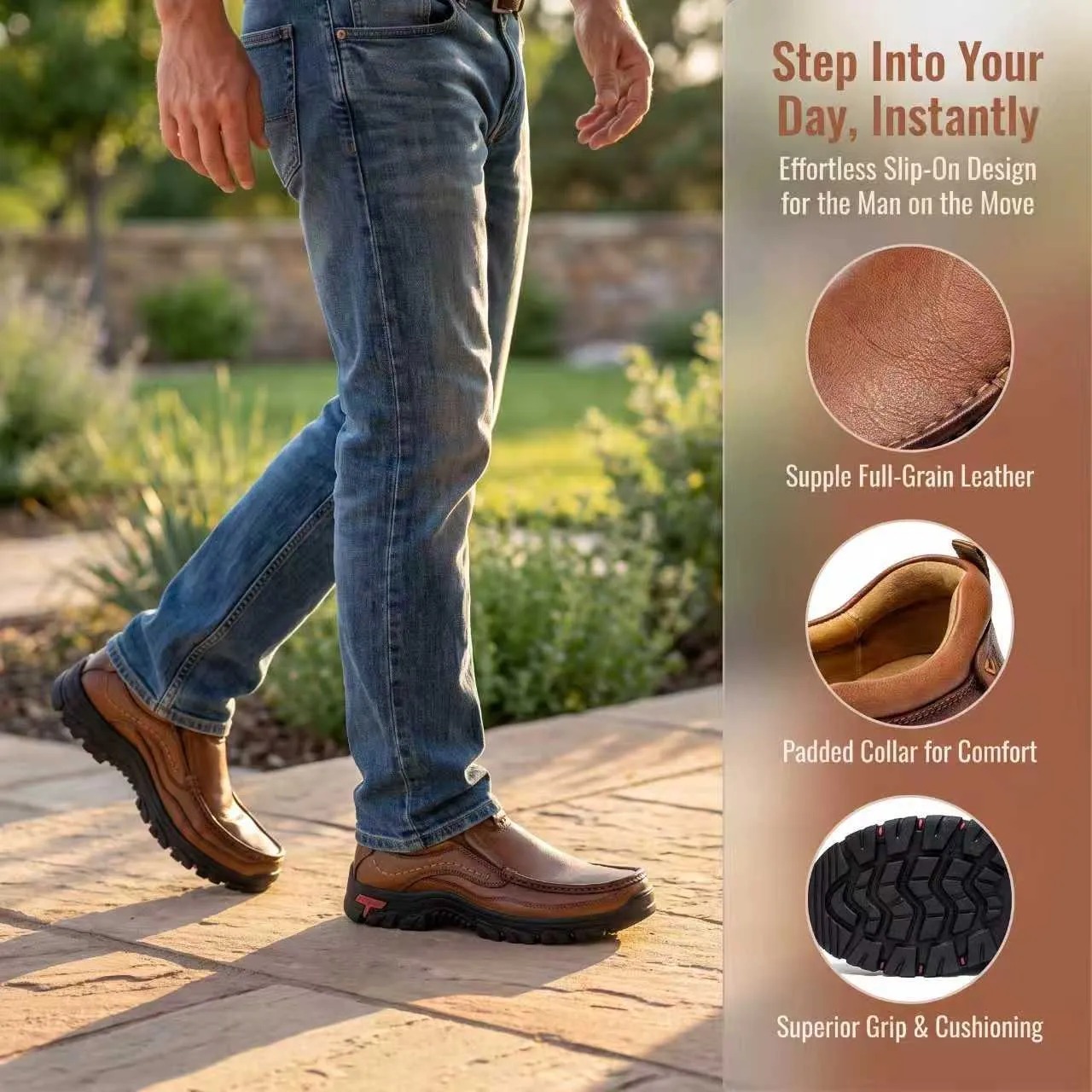 ⏰Last Day!45% OFF 🔥VELTOE® Men's Handmade Genuine Leather Orthopedic Walking Shoes