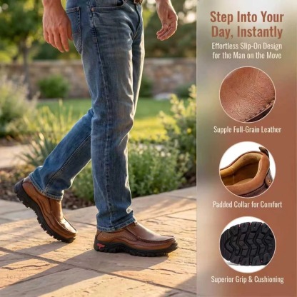 ⏰Last Day!45% OFF 🔥VELTOE® Men's Handmade Genuine Leather Orthopedic Walking Shoes