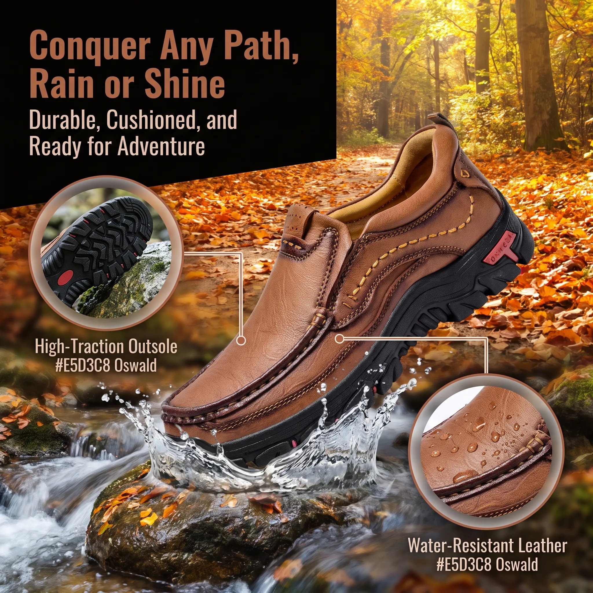 ⏰Last Day!45% OFF 🔥VELTOE® Men's Handmade Genuine Leather Orthopedic Walking Shoes