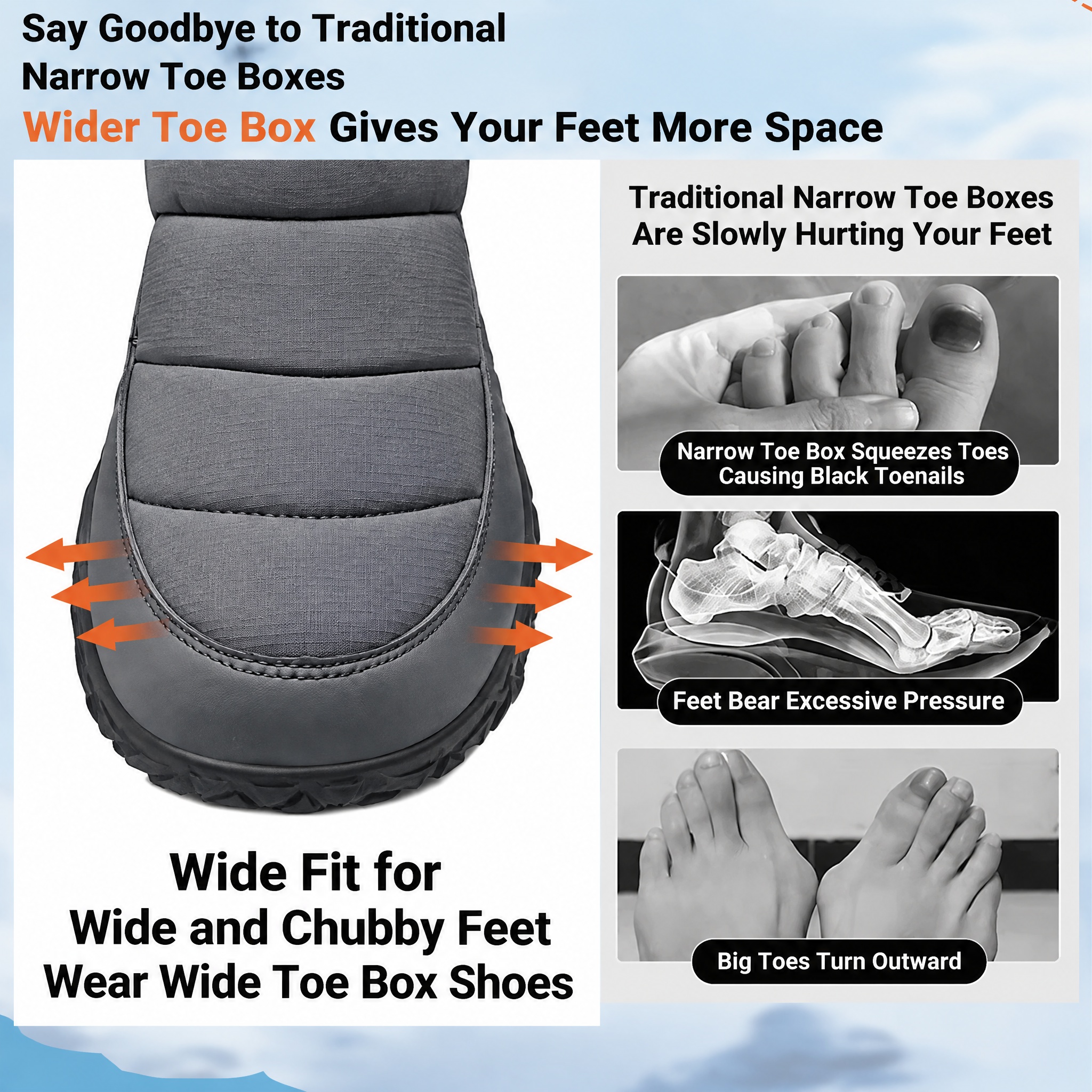 ⏰Last Day! 45% OFF🔥VELTOE®Men’s Fleece Lined Waterproof Winter Snow Boots